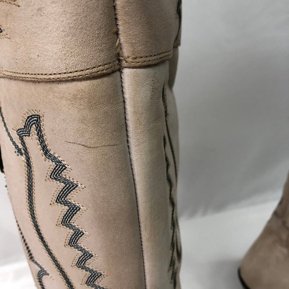 Dan Post® Ladies Loverly White Snip Toe Tall Leather Boots DP4377 - Picture 7 of 11